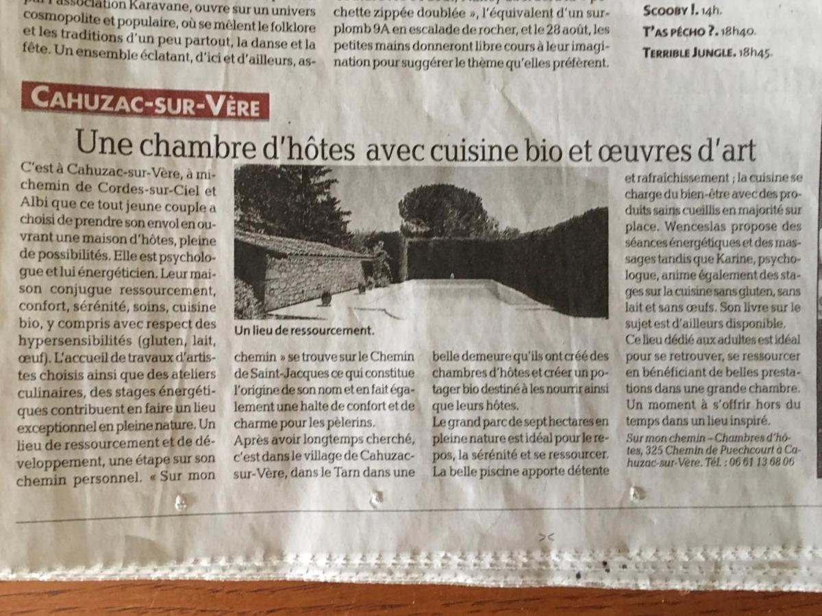 Cahuzac-sur-Vère Sur Mon Chemin Chambres D'Hotes מראה חיצוני תמונה